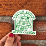 8516 - Trust Your Silent Captain- Shuffleboard Sticker